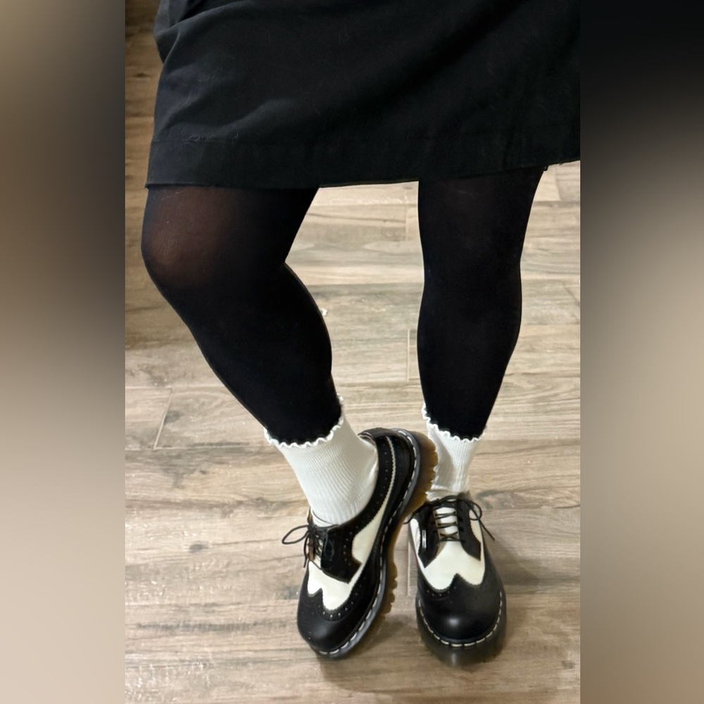 Dr. Martens Black and White Brogue’s
